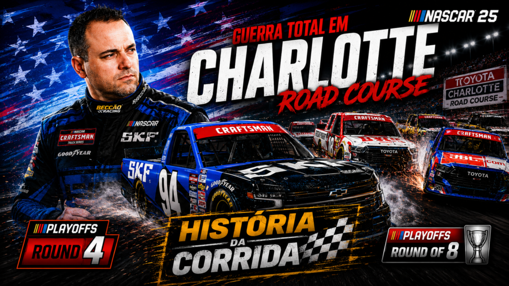 História da Corrida: do P15 ao pódio em Charlotte — a escalada que manteve Beccão vivo nos Playoffs