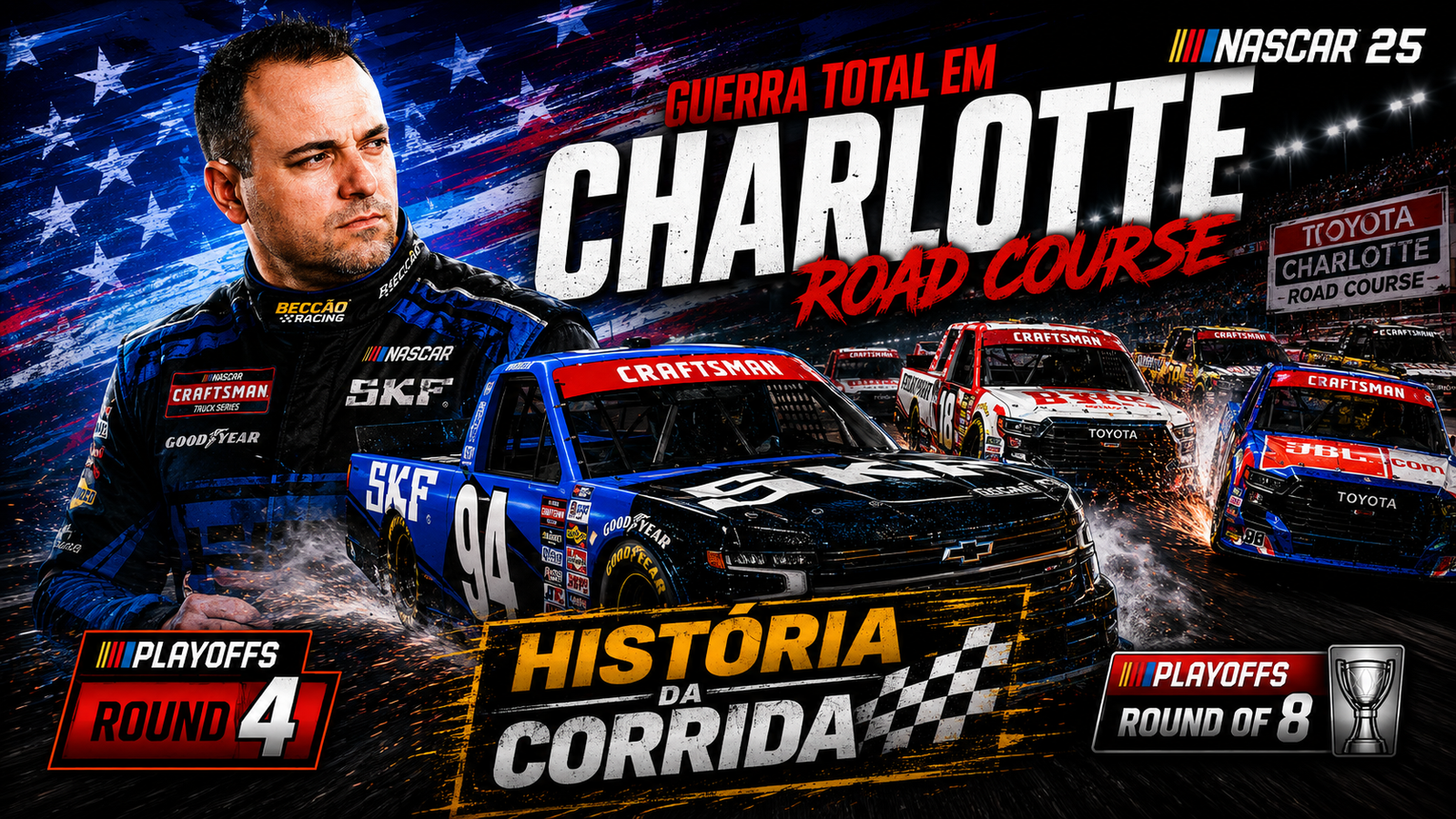 História da Corrida: do P15 ao pódio em Charlotte — a escalada que manteve Beccão vivo nos Playoffs