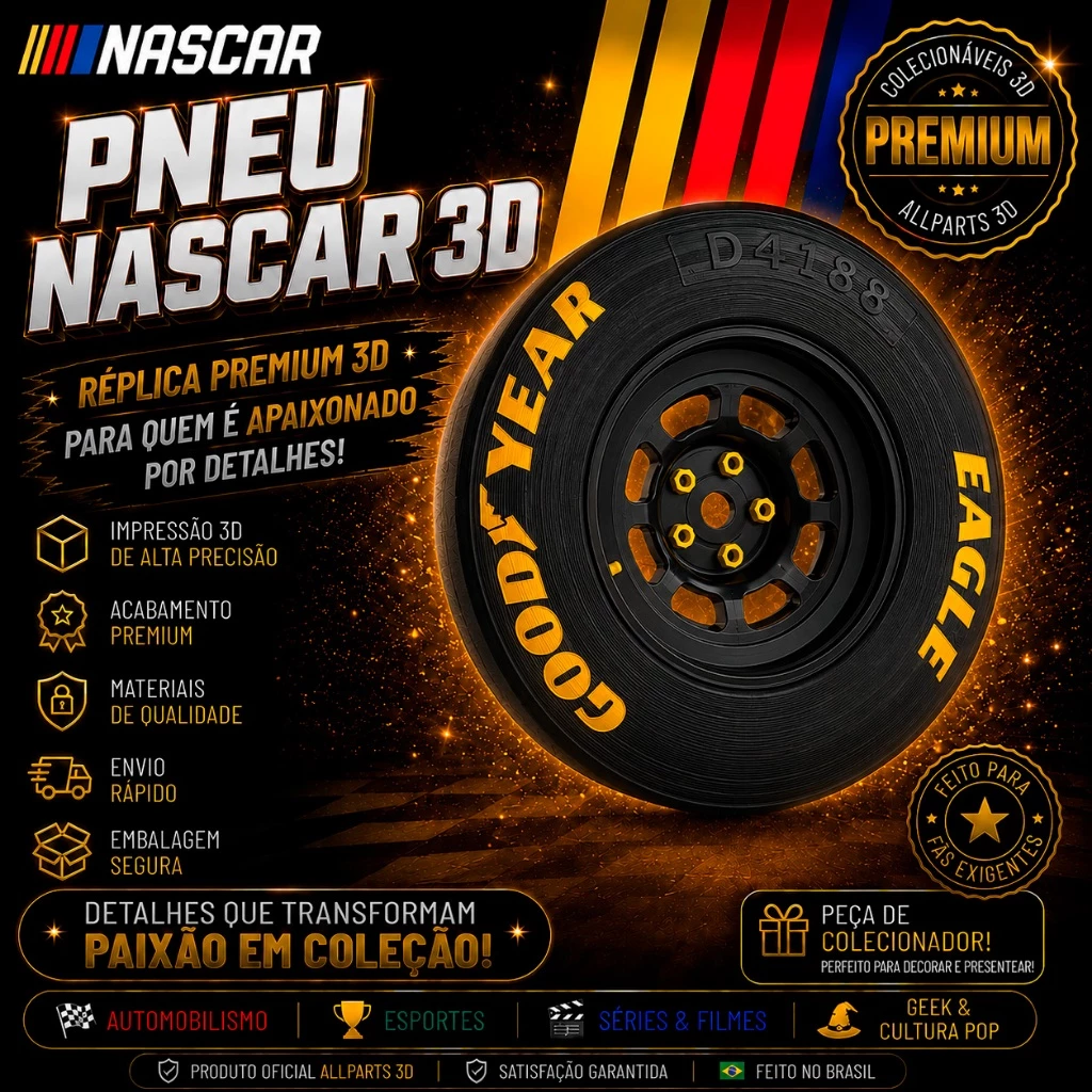 Miniatura Pneu NASCAR 3D