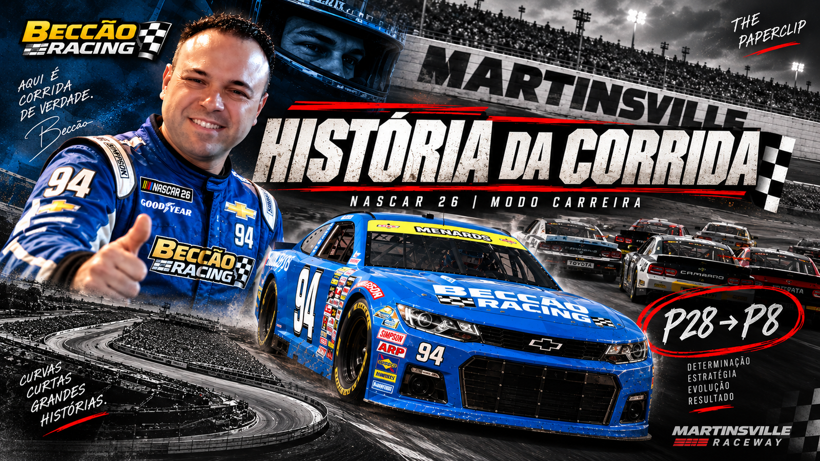 De P26 a P19: sobrevivência, ultrapassagens e evolução em Martinsville no NASCAR 26
