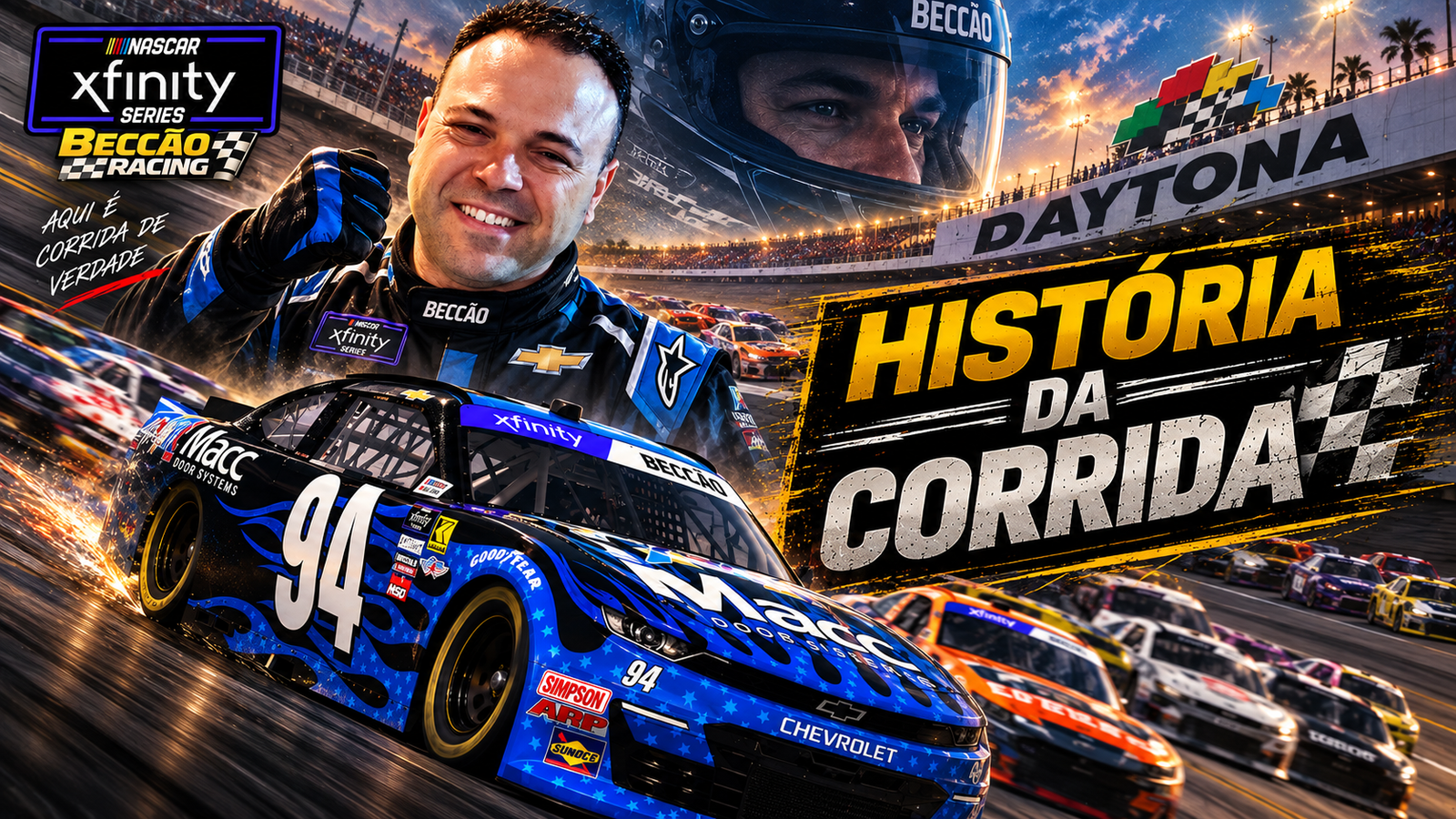 Da P34 à liderança em Daytona: a estreia insana de Beccão na NASCAR Xfinity Series